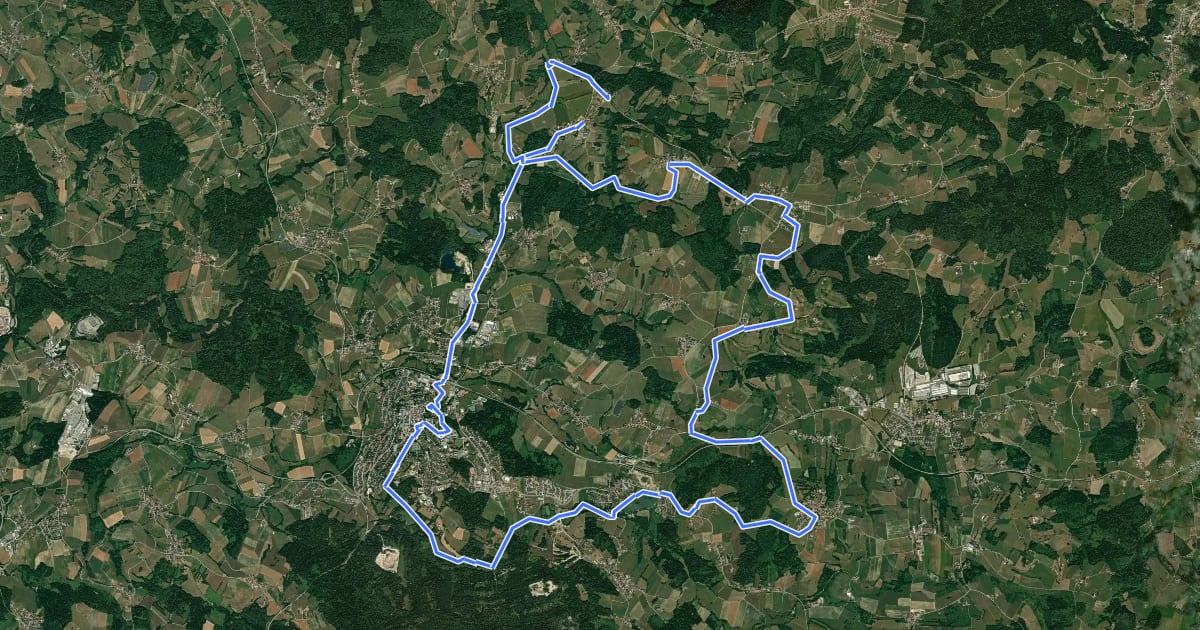 Маршрут Die beschauliche Osterbachtal-Tour на спутниковом снимке