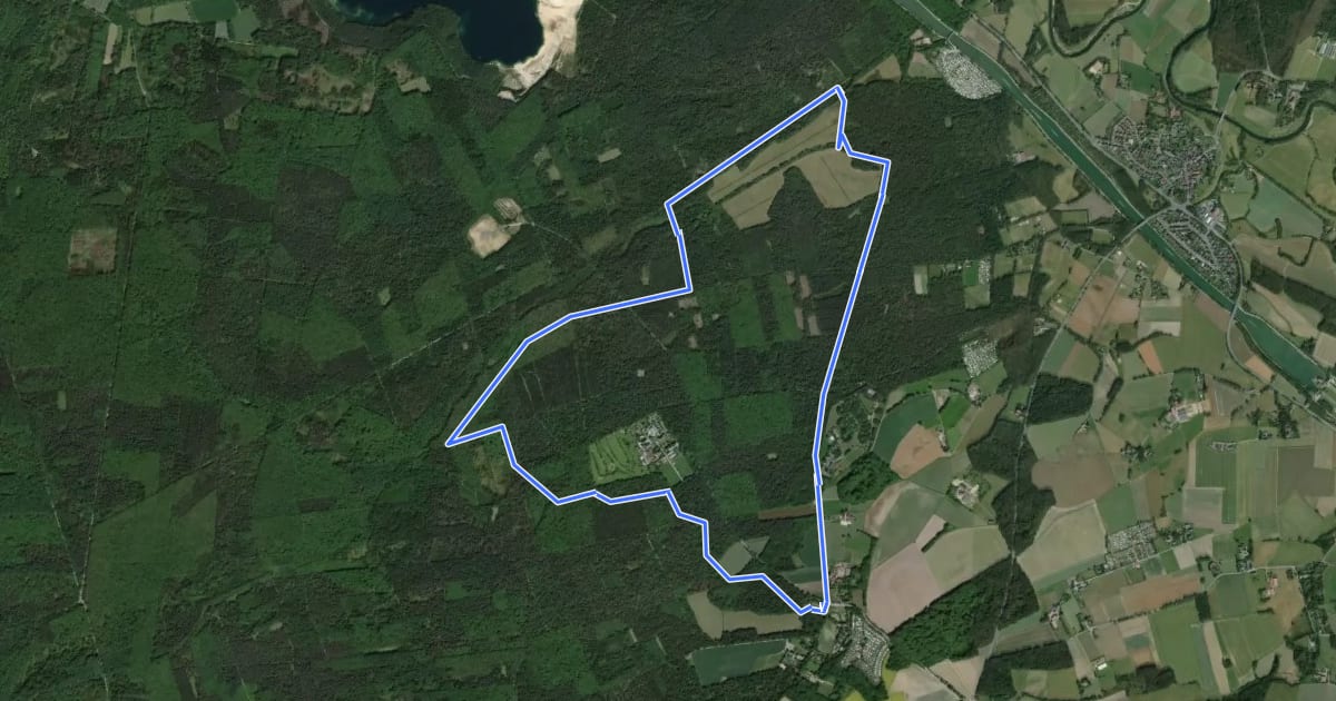Маршрут Die Haard - Katenkreuz (langer Rundweg) на спутниковом снимке