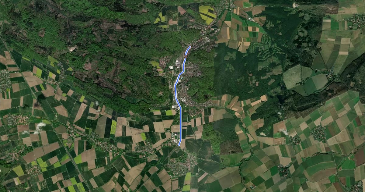 Маршрут Die Planetenstraße Bad Salzdetfurth на спутниковом снимке