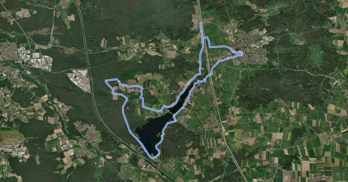 Маршрут Die Rothsee-Tour на спутниковом снимке