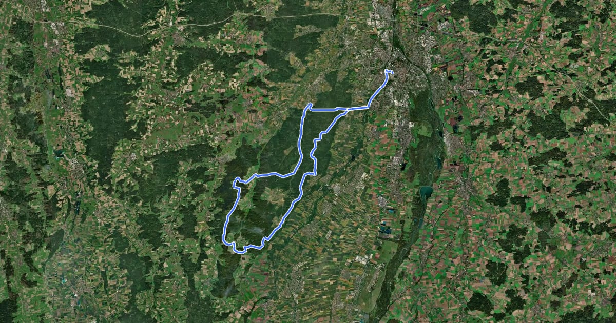 Маршрут Die Stauden: Waldidyllen im Naturpark на спутниковом снимке