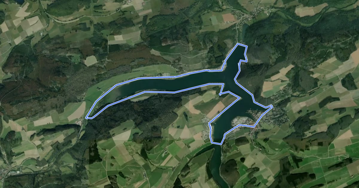 Маршрут Diemelsee Schleife на спутниковом снимке