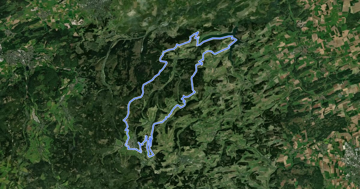 Маршрут Diemelsee Tour на спутниковом снимке