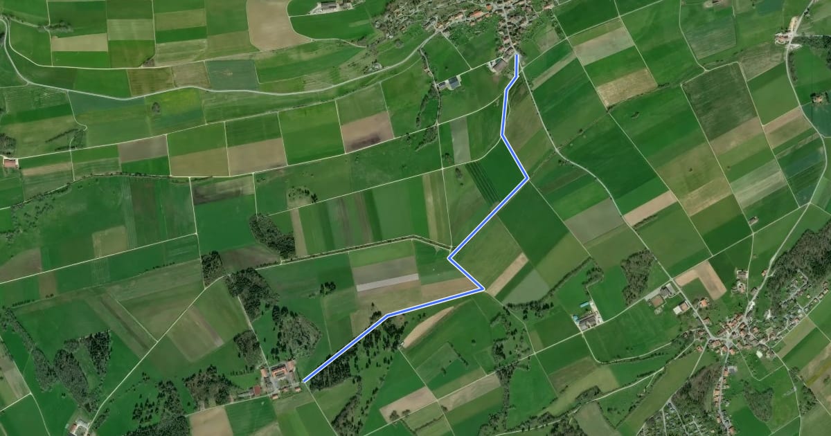 Маршрут Diesse - Montagne Diesse/Châtillon на спутниковом снимке