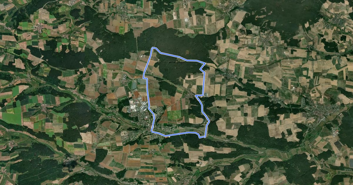 Маршрут Dietenhofener Wanderweg 2 на спутниковом снимке