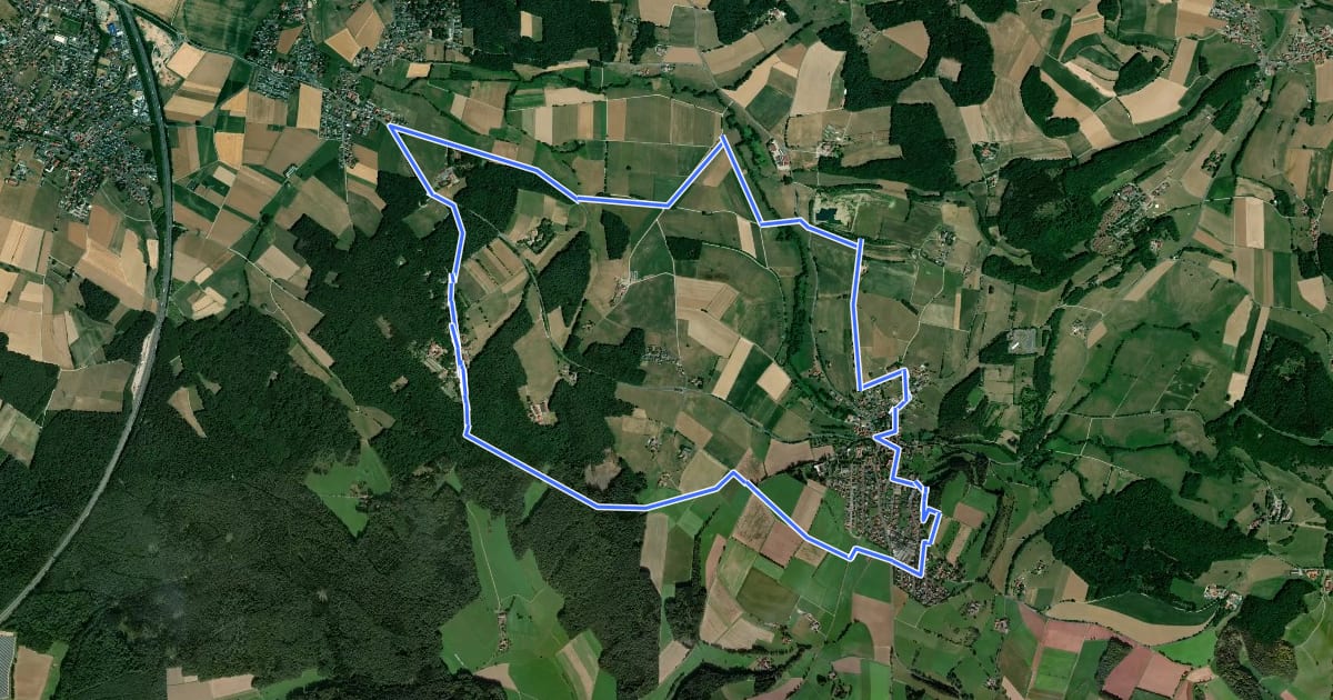 Маршрут Dietershausen Nordic Walking 6 на спутниковом снимке