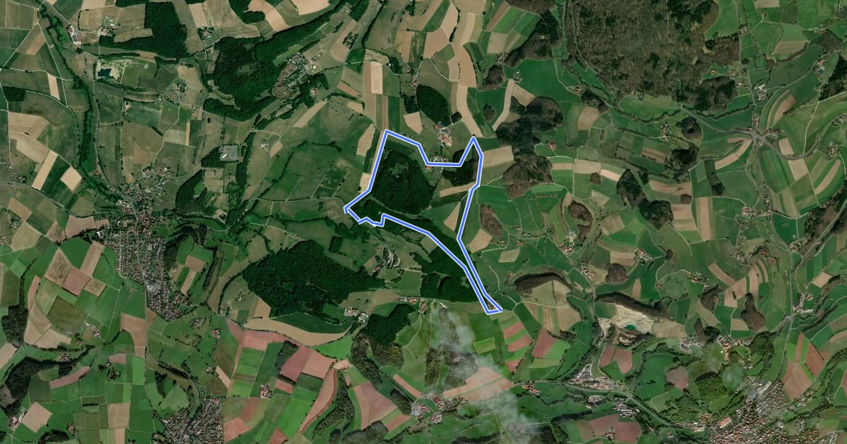 Маршрут Dietershausen Rundweg 2 на спутниковом снимке
