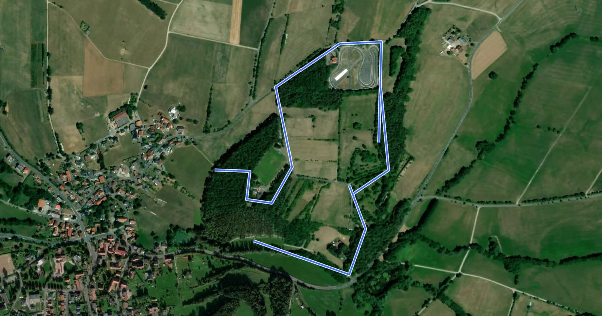 Маршрут Dietershausen Rundweg 5 на спутниковом снимке