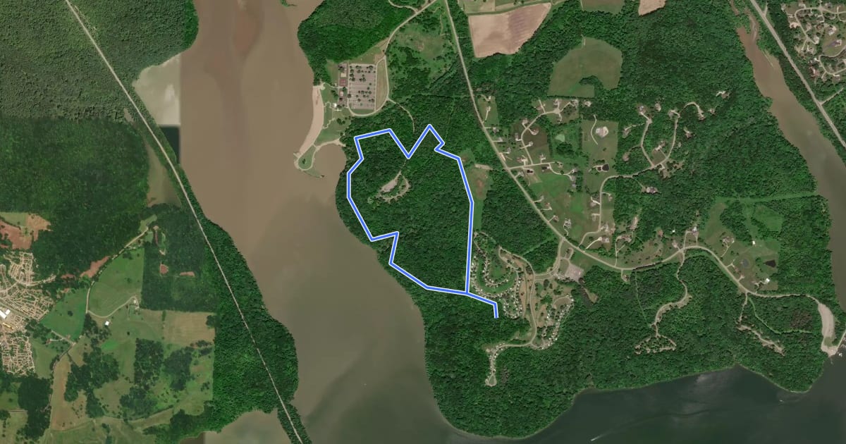 Маршрут Dillon - East Shore Loop на спутниковом снимке