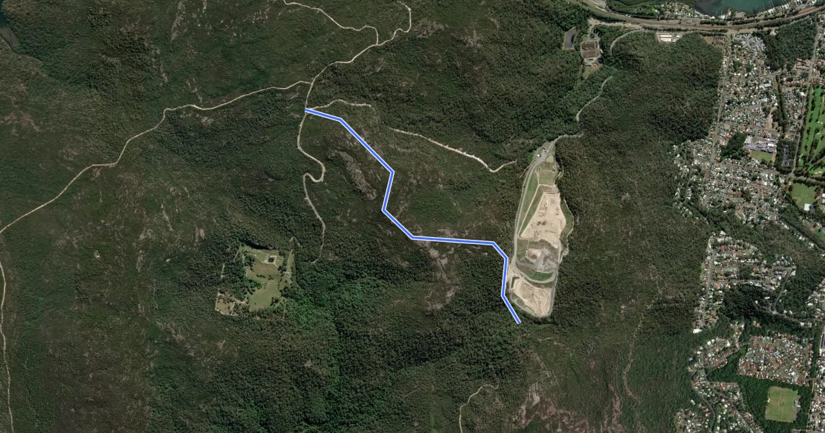 Маршрут Dillons Trail на спутниковом снимке