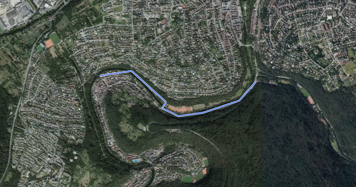 Маршрут Dillstein Steinerne Brücke - Pforzheim Kupferhammer на спутниковом снимке