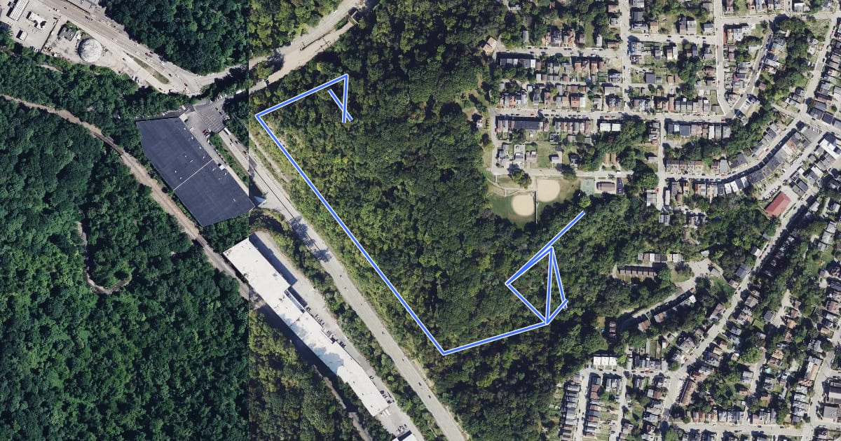 Маршрут Dilworth Trail на спутниковом снимке