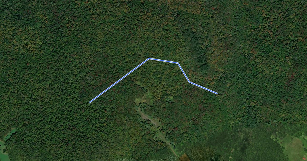 Маршрут Dinch Road Connector Trail на спутниковом снимке