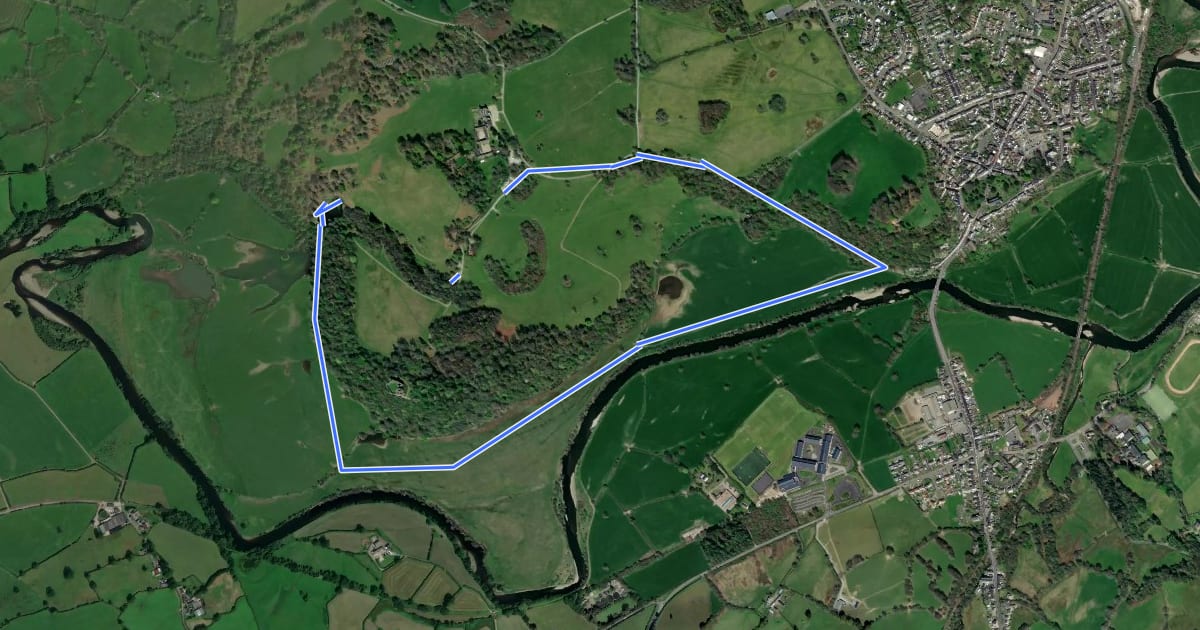 Маршрут Dinefwr Park Wildlife Walk на спутниковом снимке