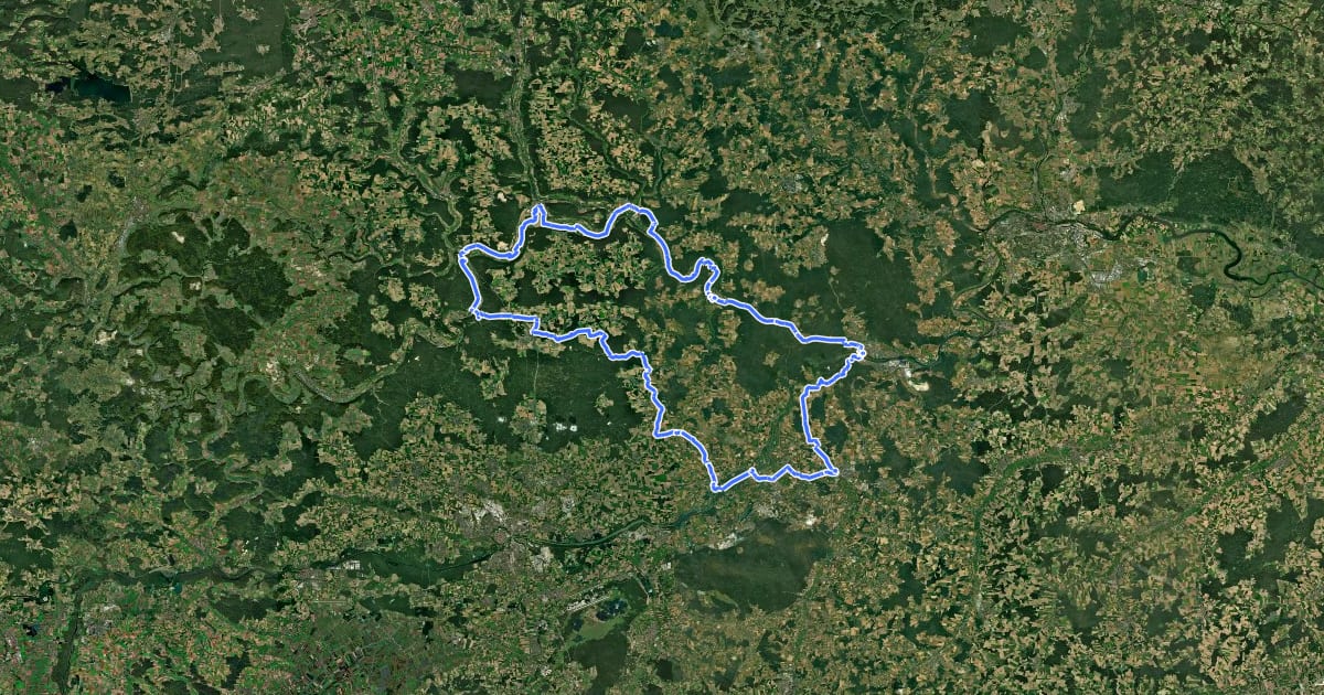 Маршрут Dinos, Geschichte und Naturdenkmal im Naturpark Altmühltal на спутниковом снимке