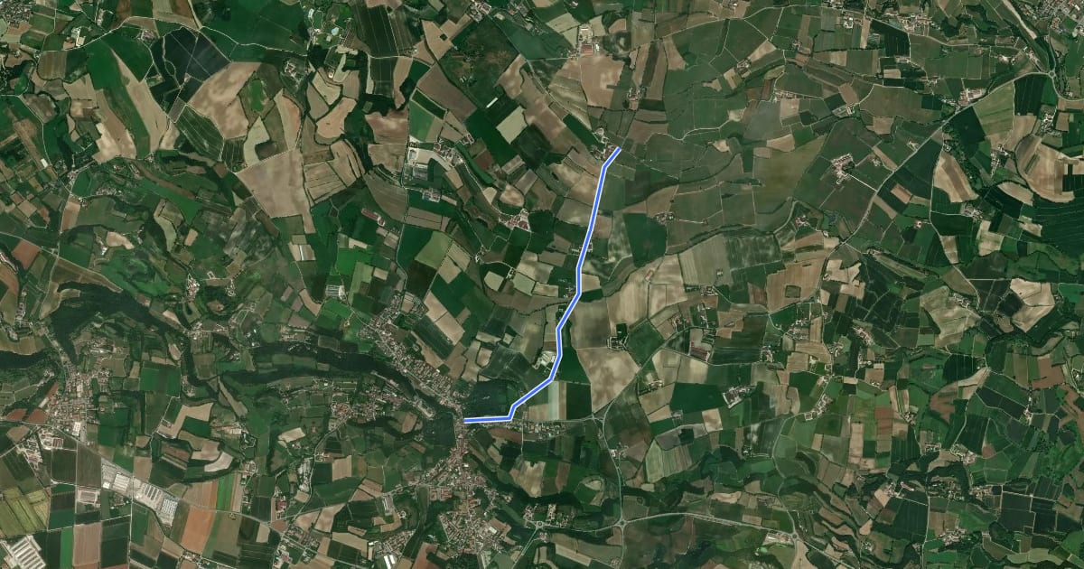 Маршрут Diramazione ciclovia Colline moreniche del Garda на спутниковом снимке