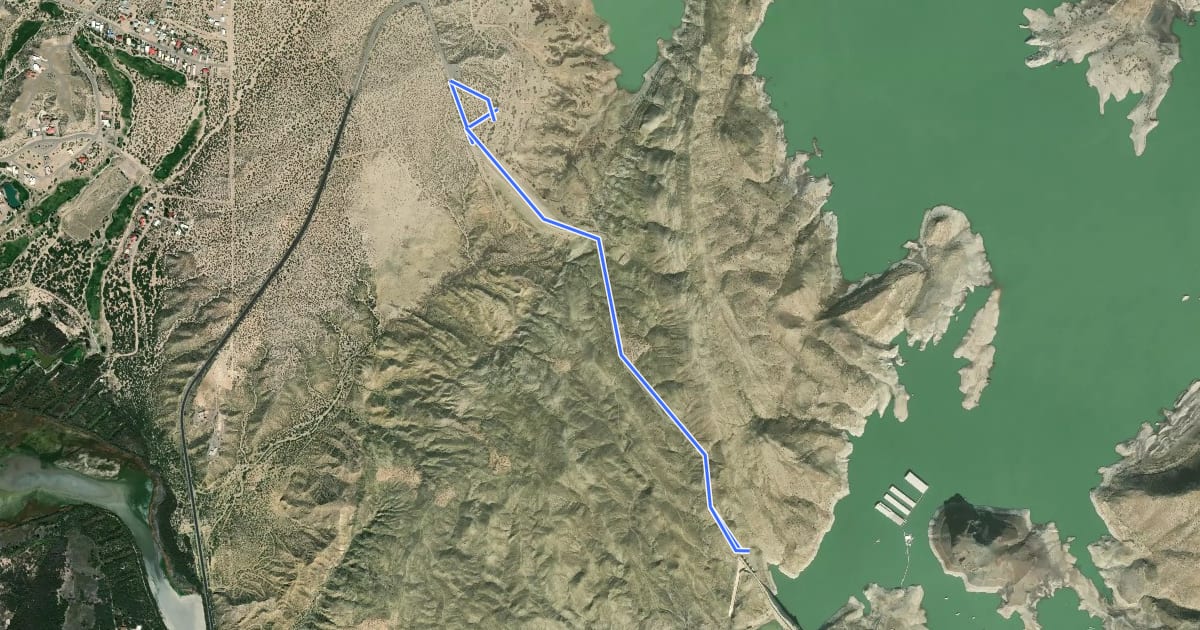 Маршрут Dirt Dam Trail на спутниковом снимке
