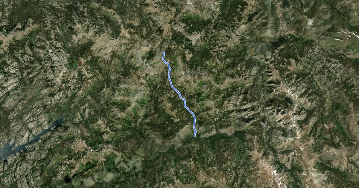 Маршрут Disaster Creek Trail на спутниковом снимке