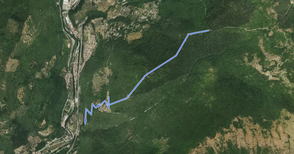 Маршрут Discesa San Leonardo на спутниковом снимке