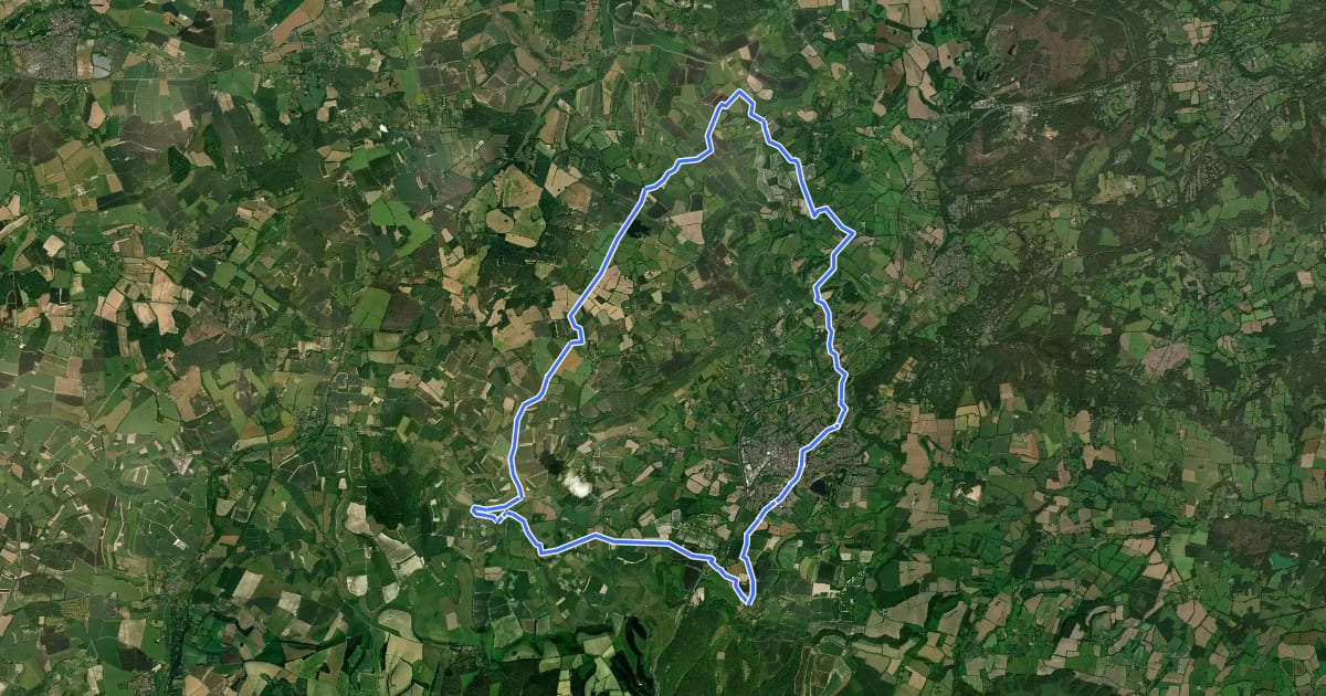 Маршрут Discover the Hampshire South Downs by Bike на спутниковом снимке