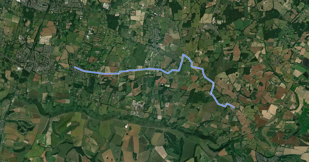 Маршрут Ditchling - Cooksbridge (ESCC Cycle Route 206) на спутниковом снимке