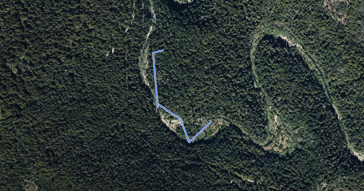 Маршрут Diversion Dam Trail на спутниковом снимке