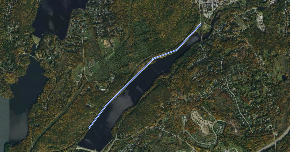 Маршрут Diverting Reservoir Trail на спутниковом снимке