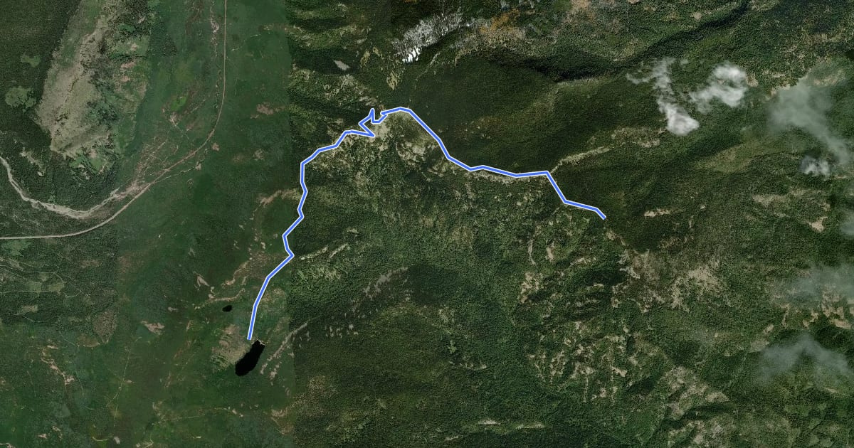 Маршрут Divide Trail на спутниковом снимке
