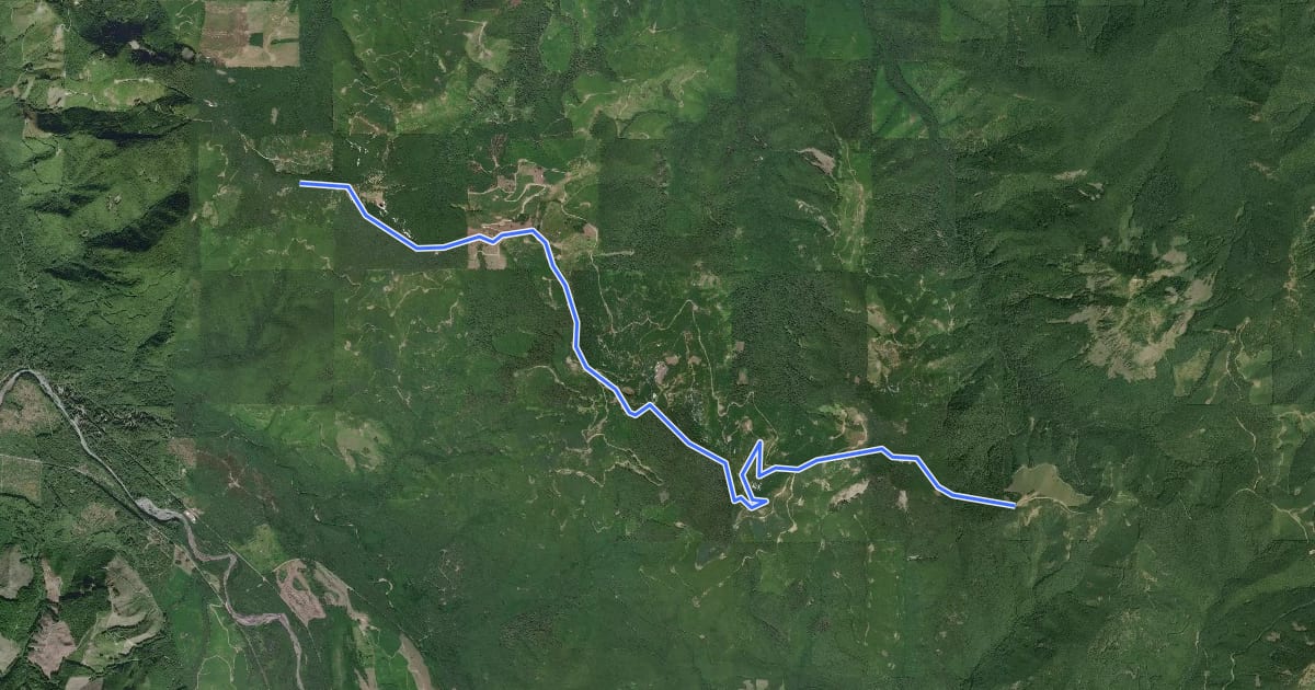Маршрут Divide Trail на спутниковом снимке