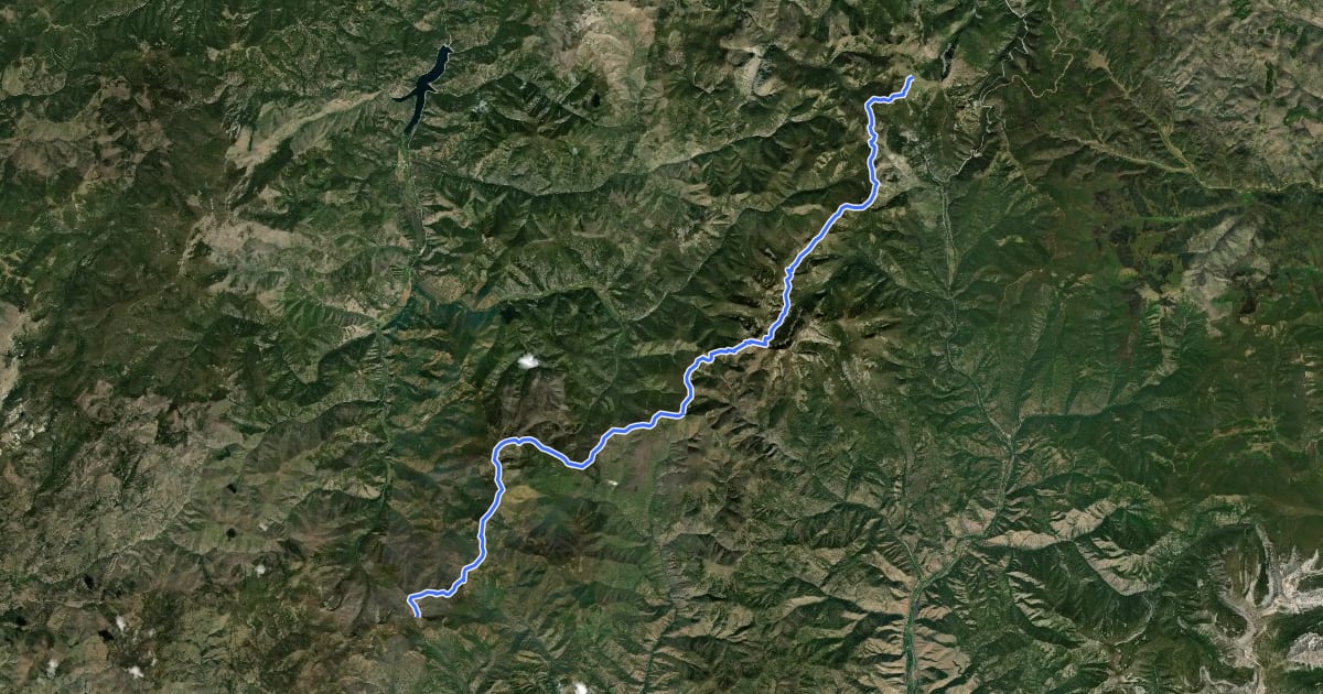Маршрут Divide Trail на спутниковом снимке