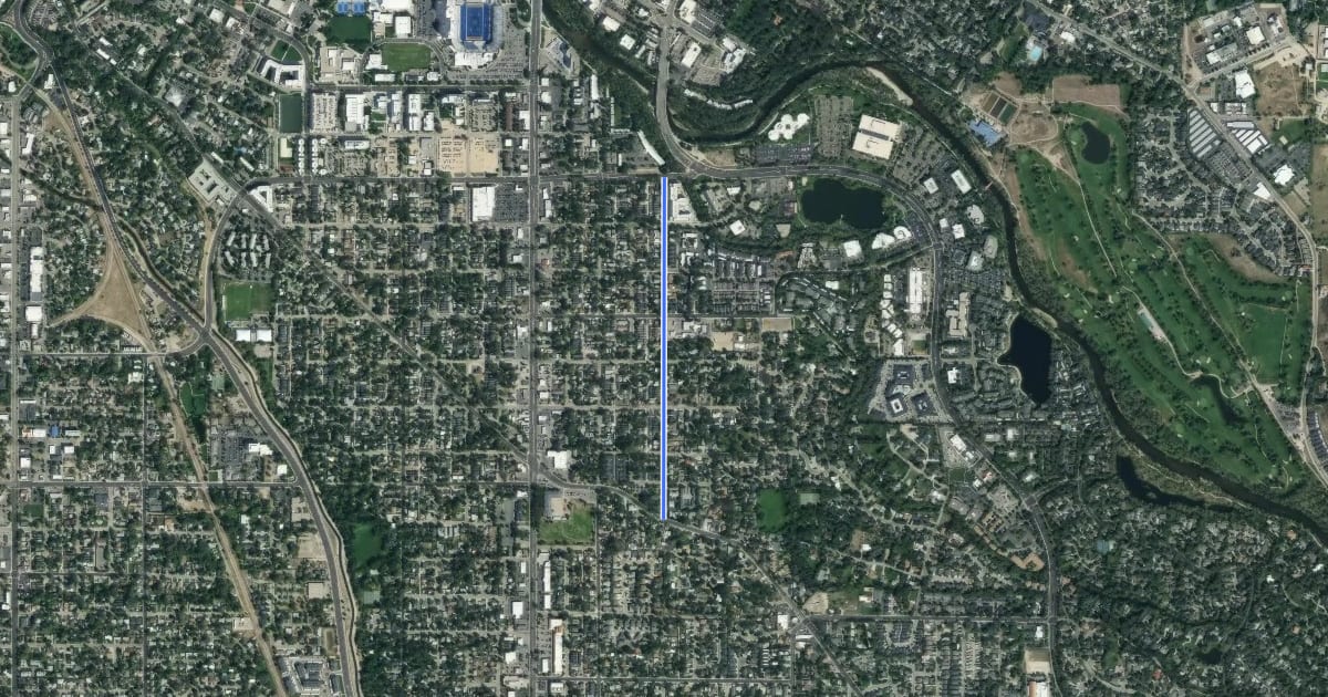 Маршрут Division Avenue на спутниковом снимке