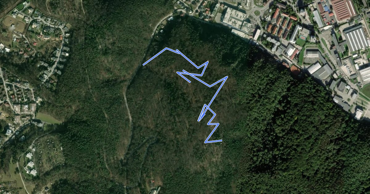 Маршрут Divo Flow trail на спутниковом снимке
