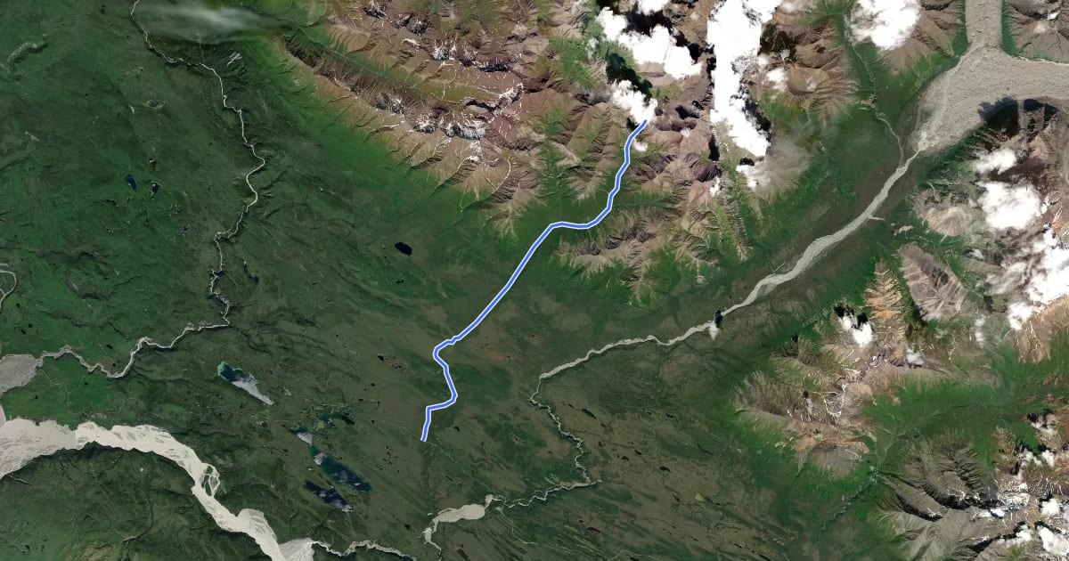Маршрут Dixie Pass trail на спутниковом снимке