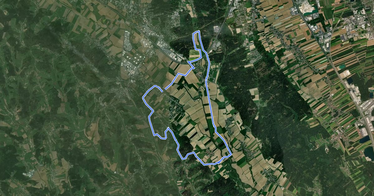 Маршрут Dobl Rundwanderweg 5 на спутниковом снимке