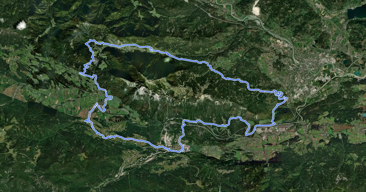 Маршрут Dobratsch Rundwanderweg на спутниковом снимке