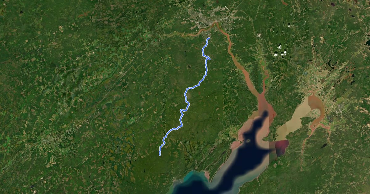 Маршрут Dobson Trail на спутниковом снимке