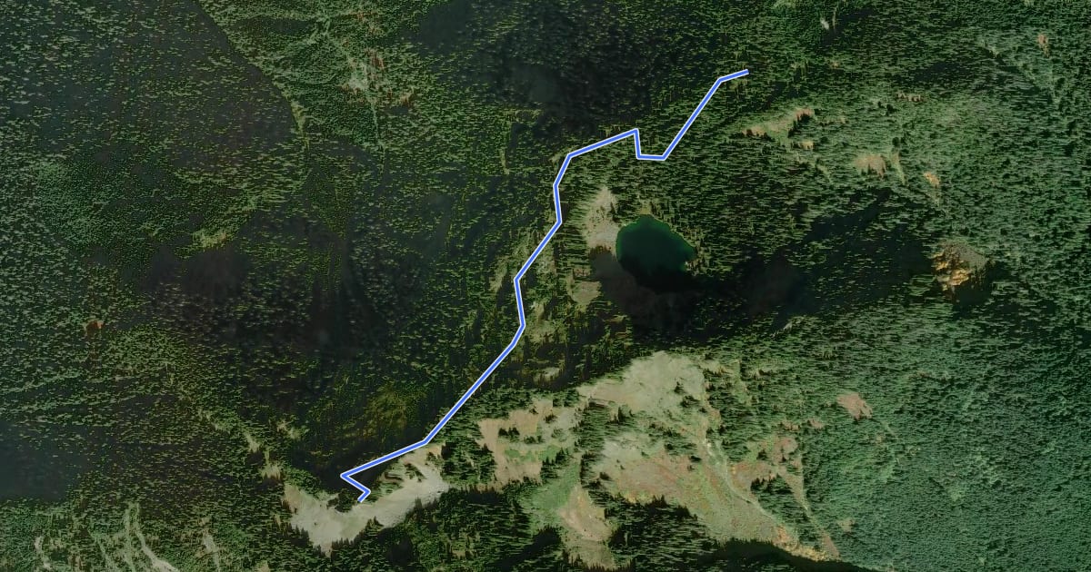 Маршрут Dock Butte Trail на спутниковом снимке
