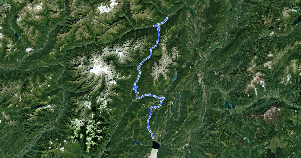 Маршрут DOGA - Dolomiti Garda - Standard Route на спутниковом снимке