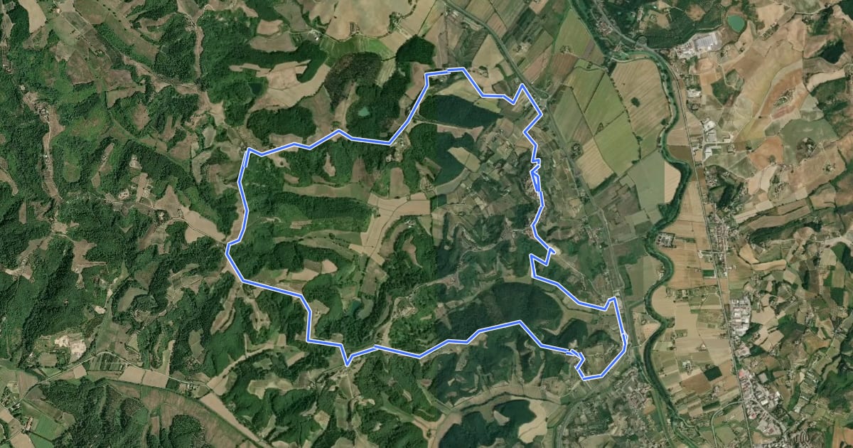 Маршрут Dolce campagna, antiche mura 12 на спутниковом снимке