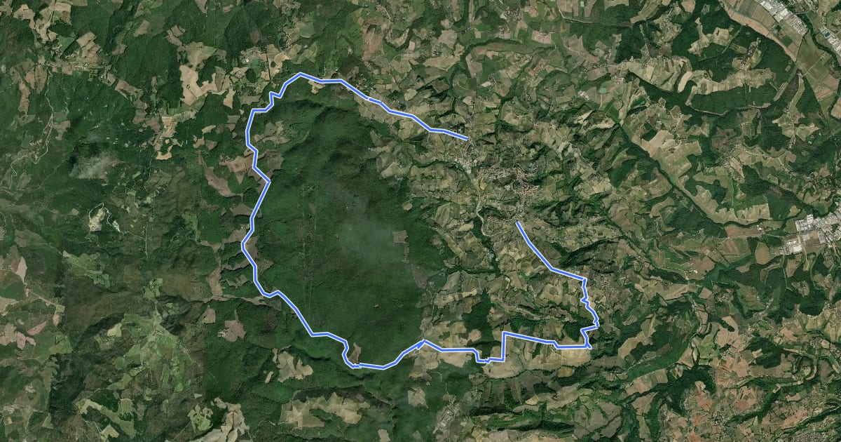 Маршрут Dolce campagna, antiche mura 19 на спутниковом снимке