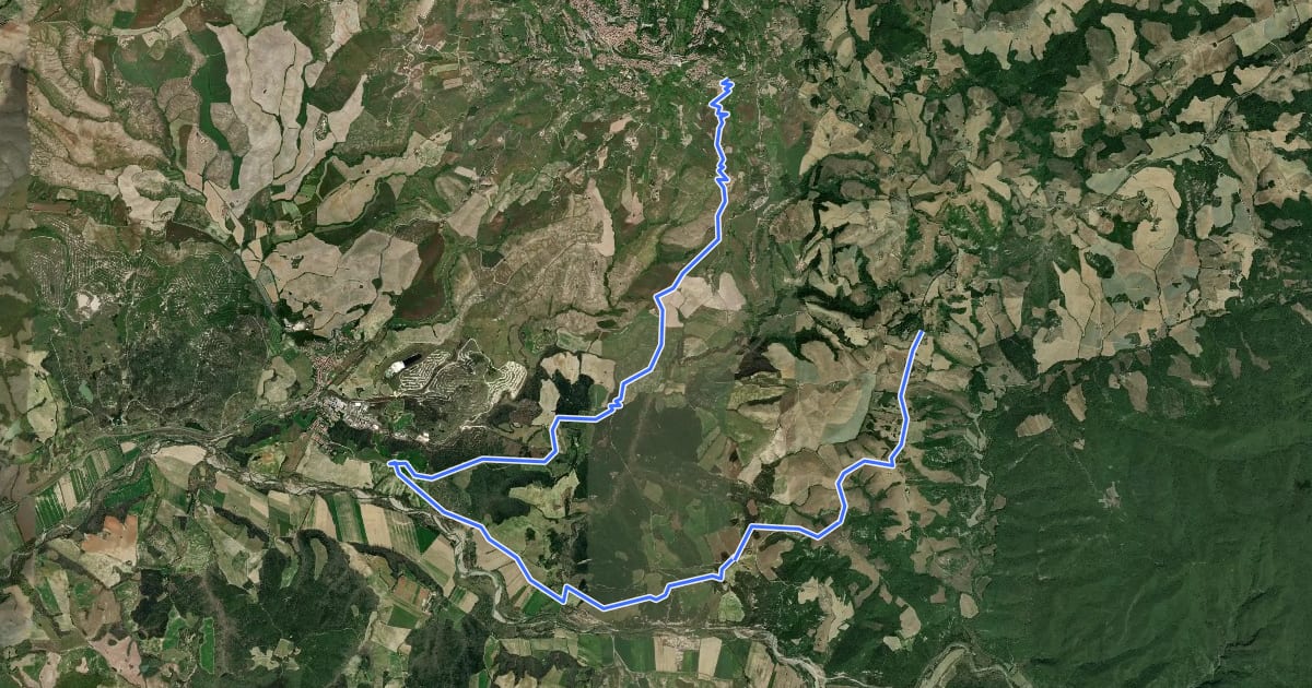 Маршрут Dolce campagna, antiche mura 23 на спутниковом снимке