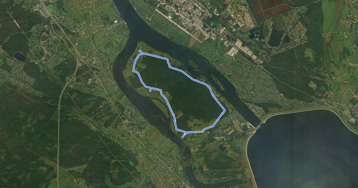 Маршрут Doles salas maršruts на спутниковом снимке