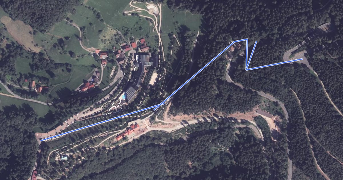 Маршрут Dollenberg - Renchtalblick на спутниковом снимке