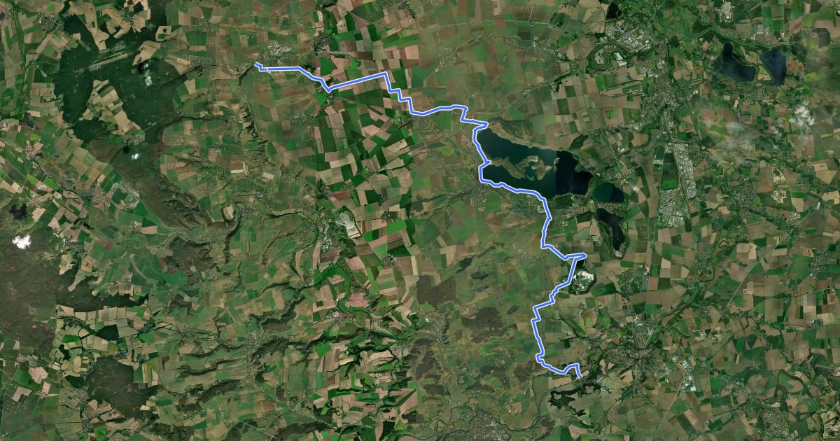 Маршрут Dolmenradweg на спутниковом снимке