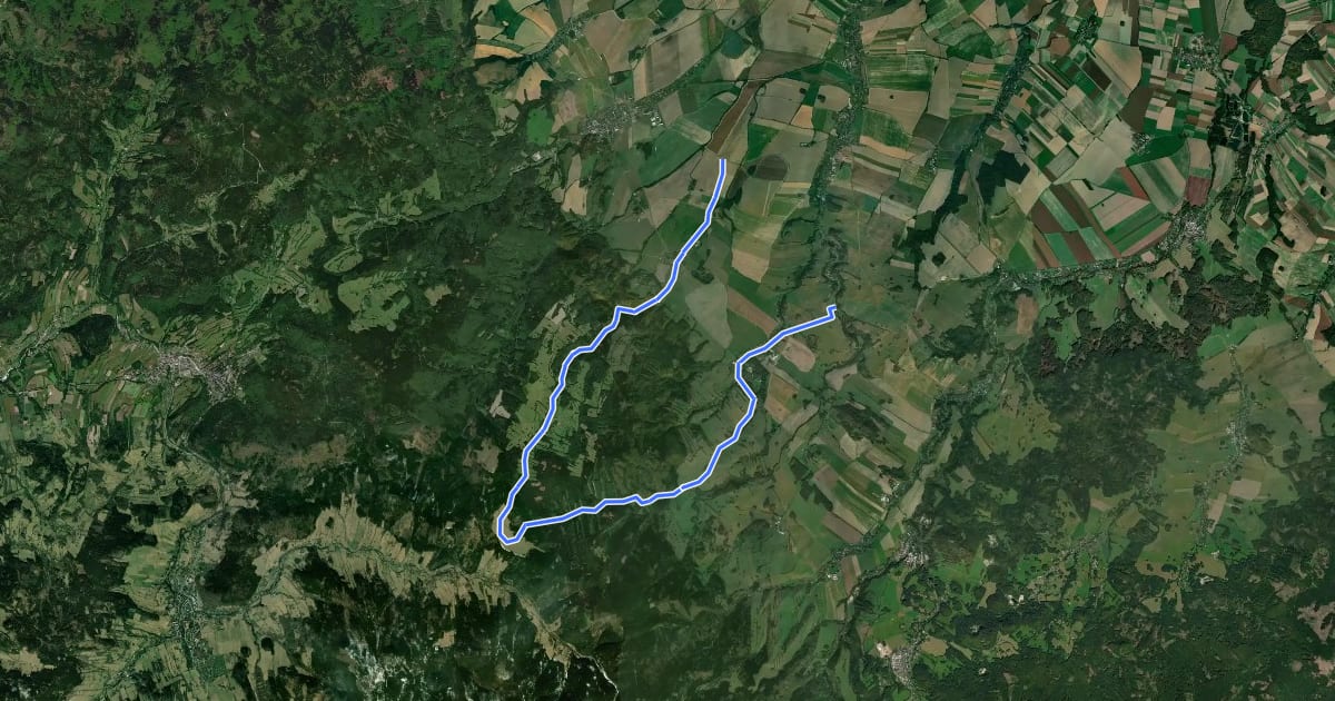 Маршрут Dolní Fořt, rozc., napojení na 6041 - Buková на спутниковом снимке