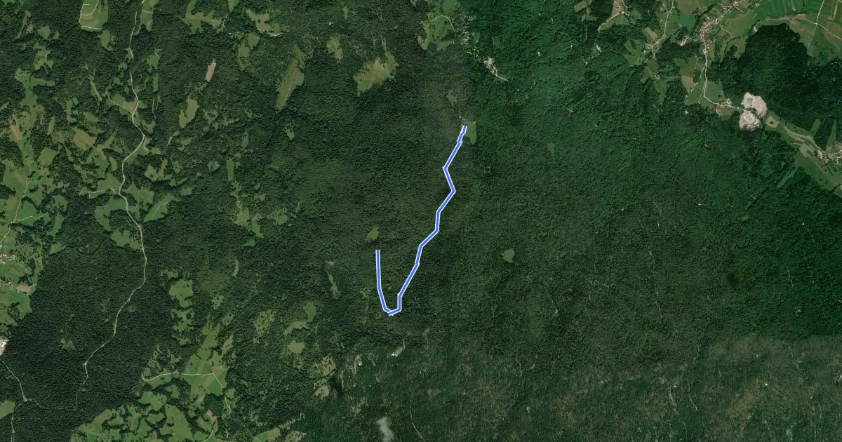 Маршрут Dom na Travni gori - Kalični vrh на спутниковом снимке