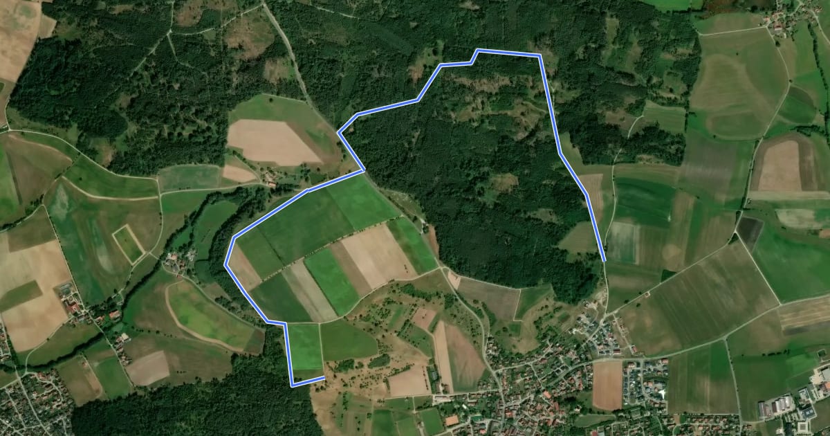 Маршрут Dombühler Naturerlebnisweg Var1 на спутниковом снимке