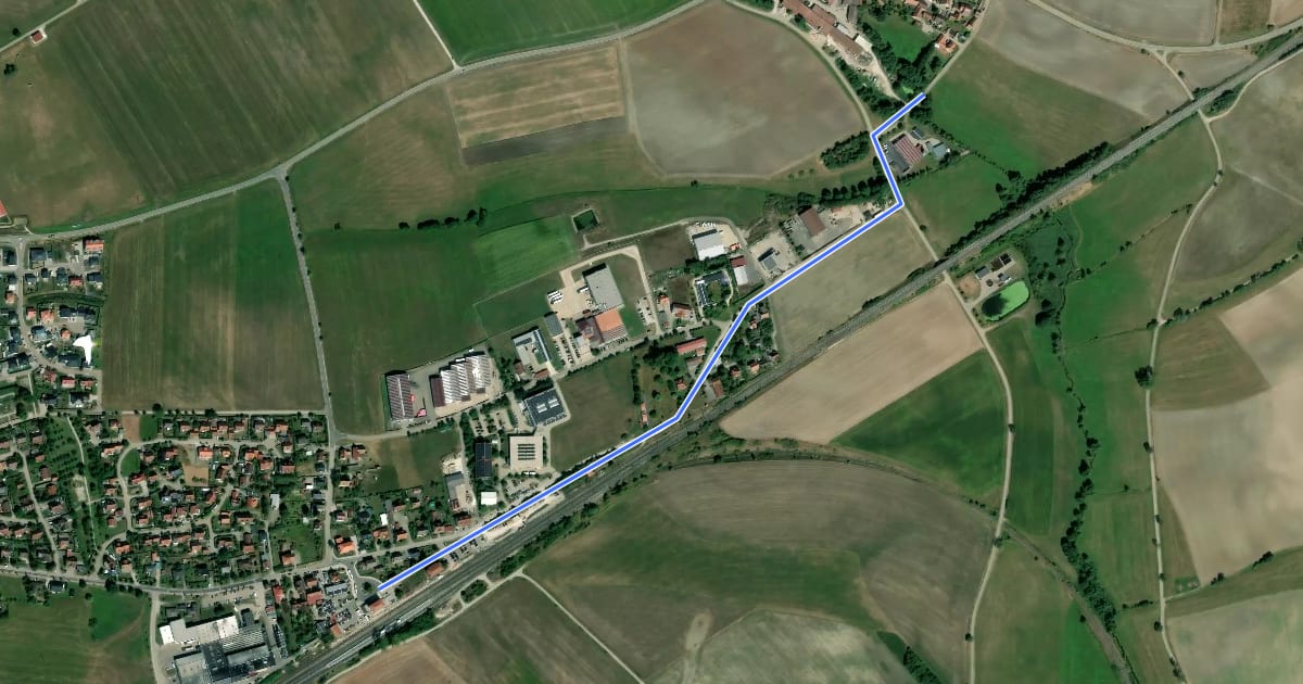 Маршрут Dombühler Naturerlebnisweg Var2 на спутниковом снимке