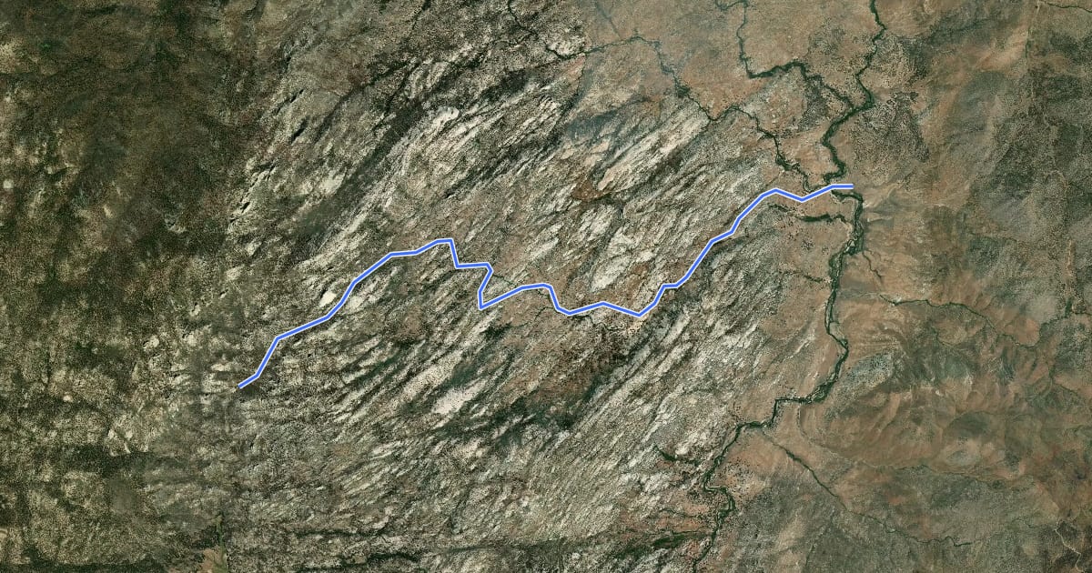 Маршрут Domeland Trail на спутниковом снимке