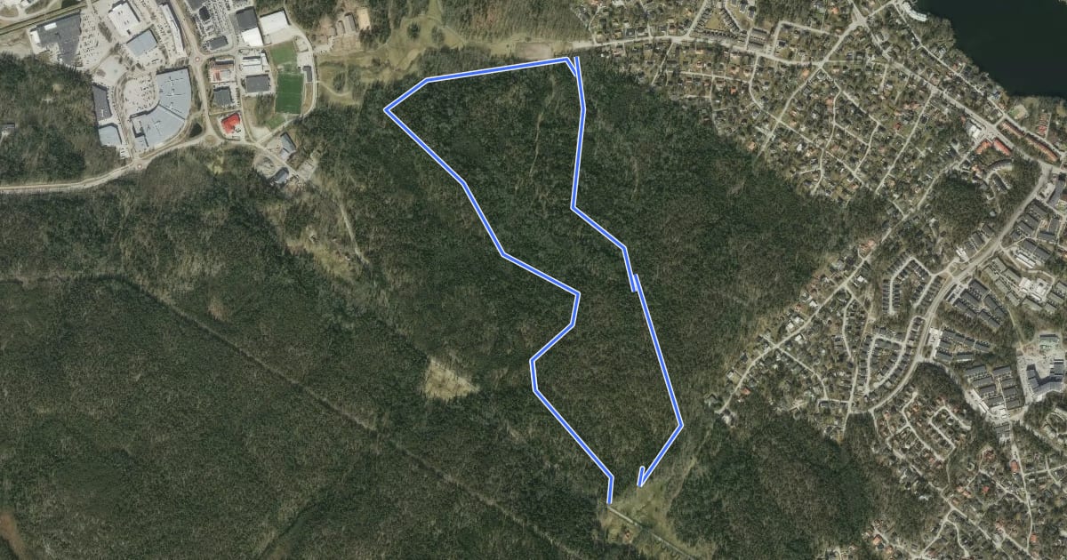 Маршрут Domherren 3,5 km на спутниковом снимке
